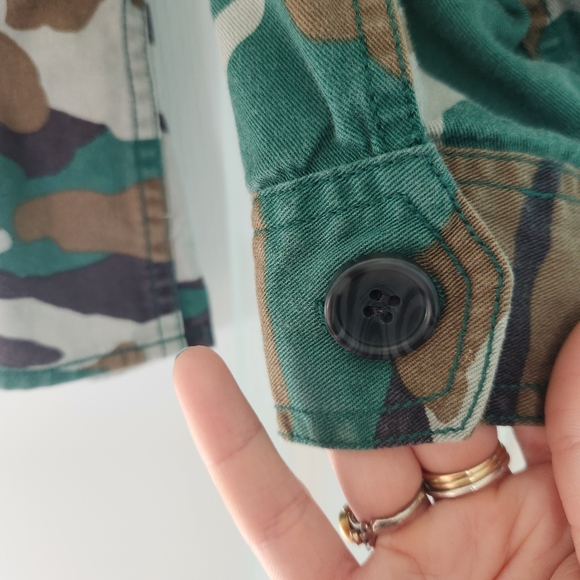 J Crew Mercantile Camo Print Button Up Lightweight Jacket Sz S - Picture 5 of 6